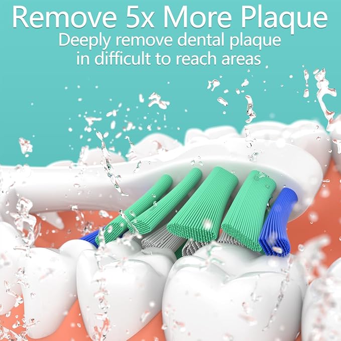 Replacement Heads Compatible with Sonicare Toothbrush, Replacement Brush Head for Philips Sonicare Electric Toothbrush 4100 5100 6100 9900 C2 W3 and More Snap-on Handles White