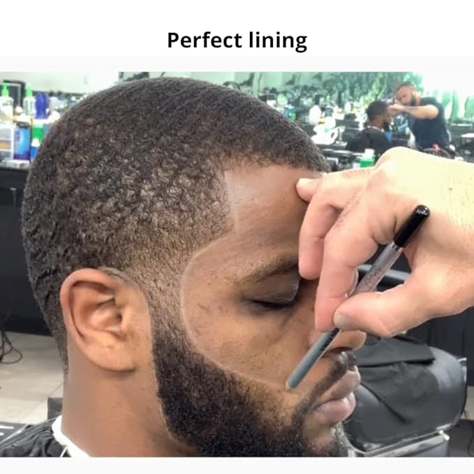 Barber Magic 12 PCS Pencil Supplies Lineup Tool with Built-in Sharpener for Men and Women Perfect Hairline over Beard, Mustache & Eyebrow Shaping