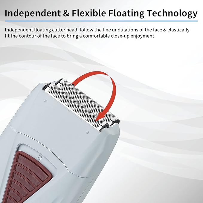 Electric Double Foil Shaver, Cordless 2-in-1 Hair Trimmer, Multifunctional Grooming Tool