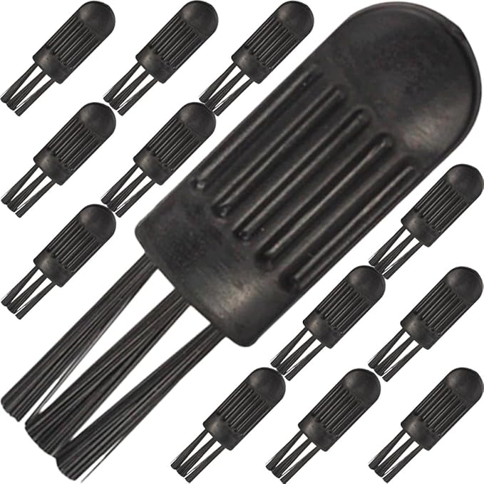 100pcs Nose Hair Trimmer Cleaning Brush Set, Mini Razor Shaver Cleaner Tools for Men’s Electric Grooming, Black Compact Brushes for Facial Hair Maintenance