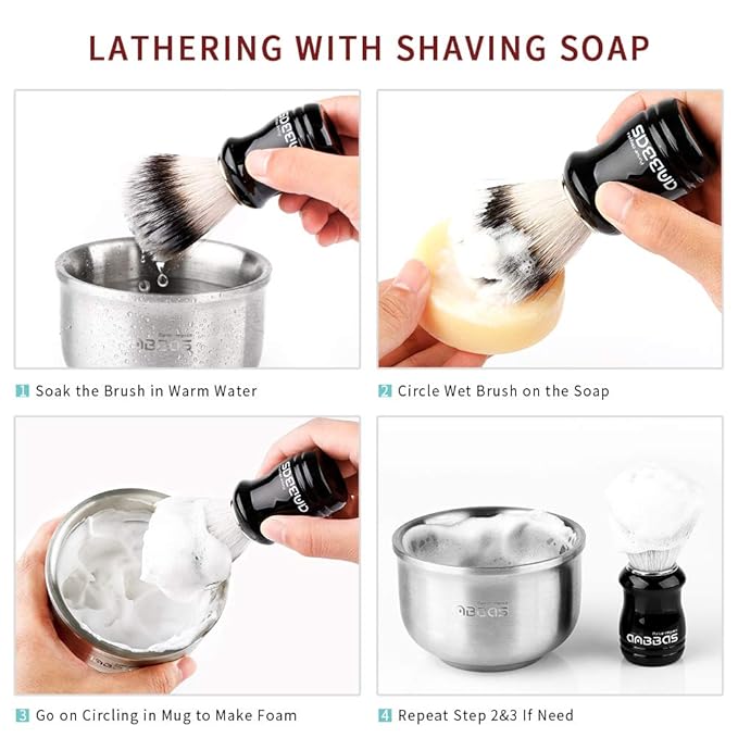 Anbbas Sandalwood Shaving Soap Puck Refill for Men Barber Traditional Wet Shave Latheing(2pcs, 7oz)