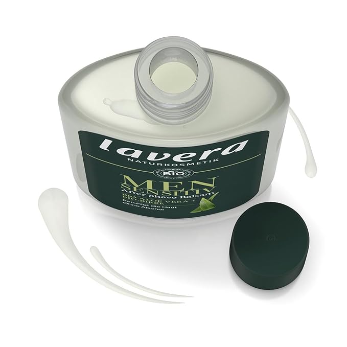 lavera Men sensitiv After Shave Balm - nourishes & refreshes - protects against burning, redness & dryness - soothes irritated skin - vegan - natural cosmetics - 100 ml'