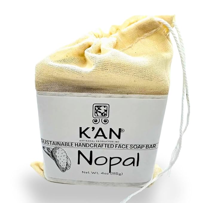 K’an Artisanal Nopal Cactus Bar Soap – Handmade in California, Cold Process Natural Soap with Premium Ingredients & Essential Oils, Hand & Body Bar, Eco-Friendly, Sustainable, and Giftable