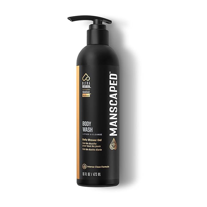 MANSCAPED® Men’s UltraPremium Refined® Body Wash, Luxurious Clean Formula Infused with Aloe Vera and Sea Salt, Refreshing and Nourishing Daily Shower Gel for Hydrating Skin, (16 oz)