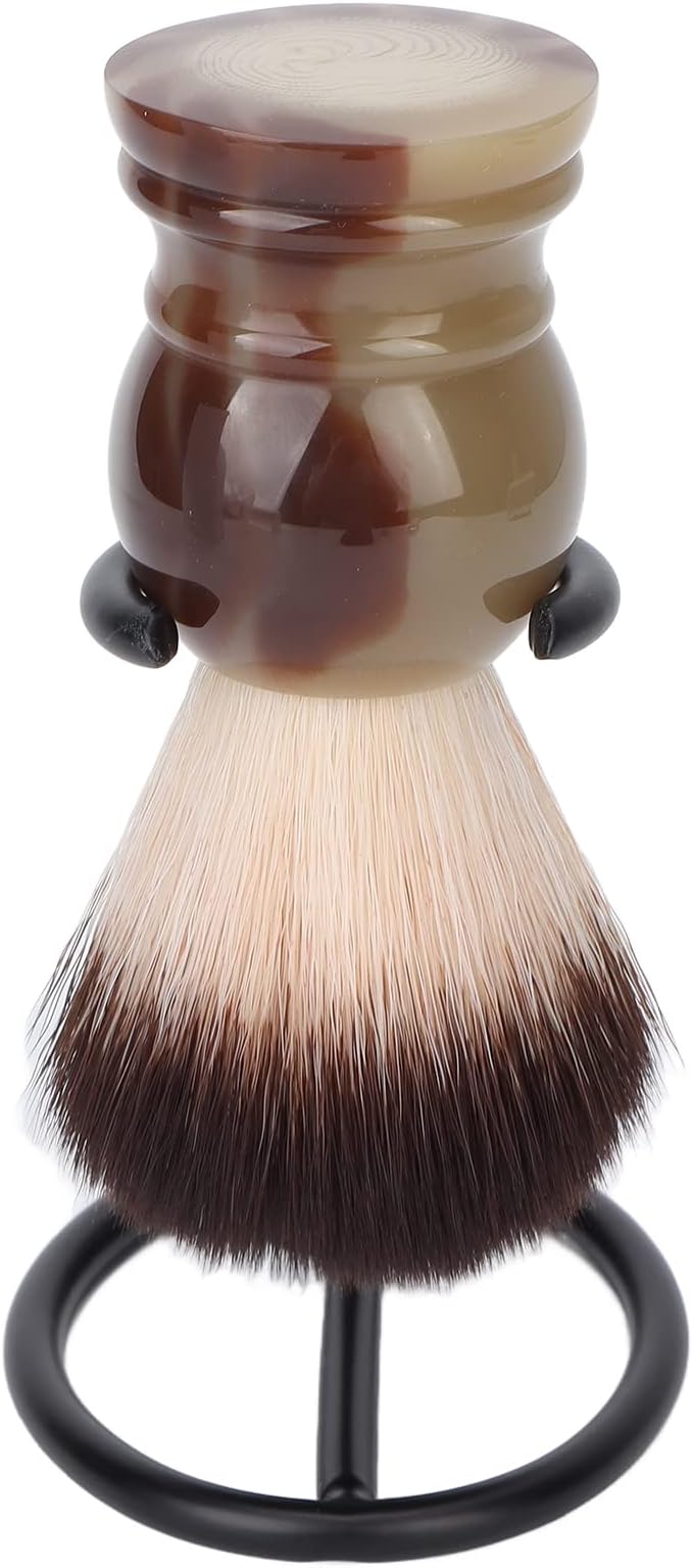 FILFEEL Razor and Brush Stand - Matte Black Metal Quick Drying Safety Razor Holder and Shaving Brush Stand - Practical Non Slip Razor Hanger Shaving Tool for Extra Stability