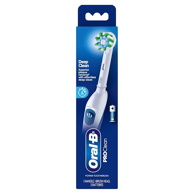 Oral-B Pro 100 3D White, Battery Toothbrush, White