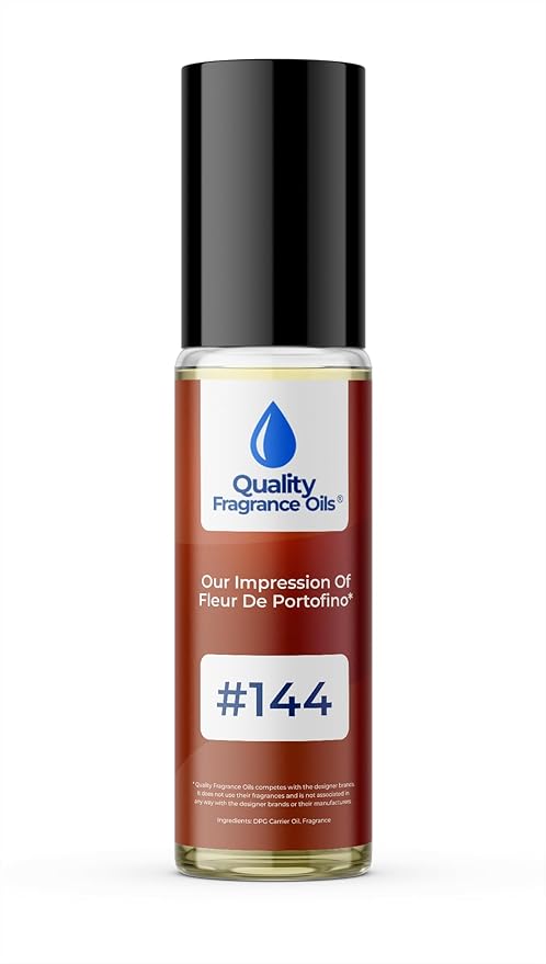 Quality Fragrance Oils' Fleur De Portofino Impression #144 | Long-Lasting Perfume Oil, Alcohol-Free, Strong Scent, 10ml Roll-On | Affordable Alternative to Designer Fragrances