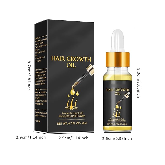 20ml Hair Growth Oil for Thinning Hair – Stimulates Hair Regrowth, Reduces Hair Fall & Boosts Volume with Rosemary & Ginger Extract