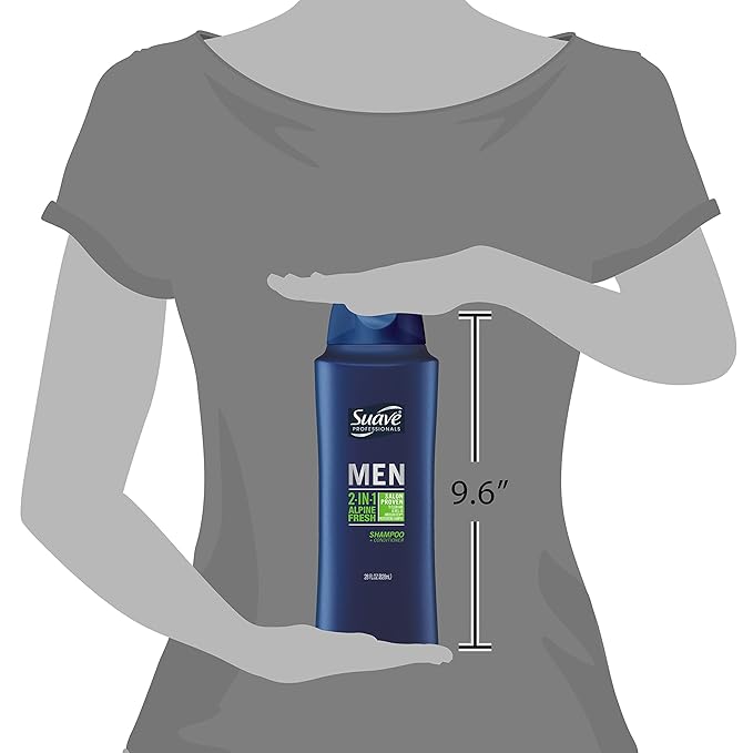 Suave Professionals Mens, 2 in 1 Shampoo/Conditioner, Alpine Fresh, 28oz