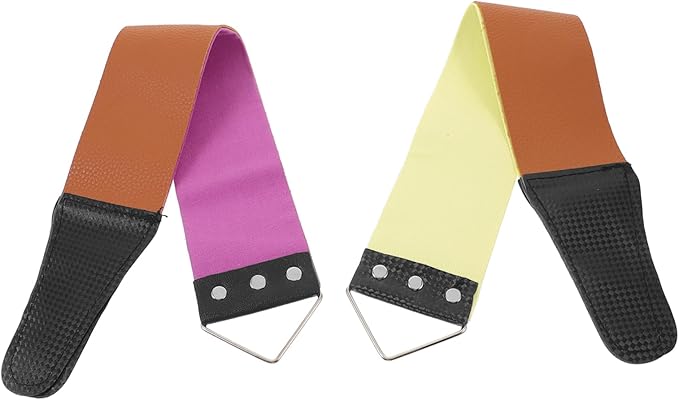 VALICLUD 2pcs Double-sided Strop for Manual Shavers Sharpening Tool for Home and Barber Use Random Essential Grooming Accessory