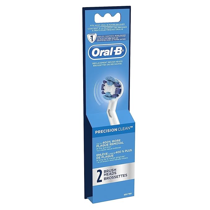 Oral-B Precision Clean Replacement Brush Heads for an Oral-B Electric Toothbrush, Pack of 2