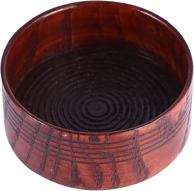 FILFEEL Shaving Bowl, Wooden Shaving Soap Bowl Cup Mug Tool For Man Shaver Cleansing Foam Round