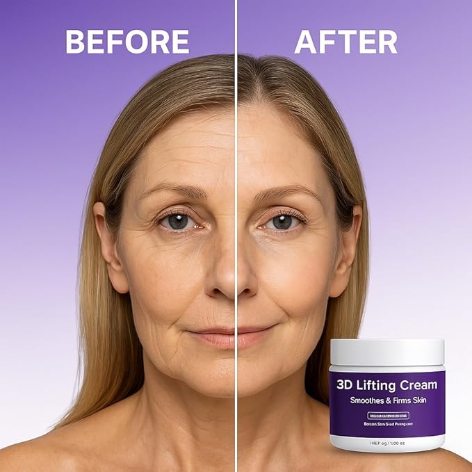3D Lifting Cream - Anti-Aging Cream - Smoothes Skin, Firms Elasticity, Enhances Skin Density - For Facial and Neck Wrinkles 1.7 fl oz