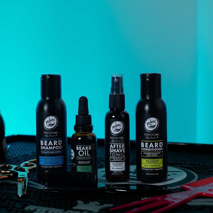 Rolda Beard Wash Kit for Men, Beard Care Products, Polished Gentleman Beard Shampoo and Conditioner.