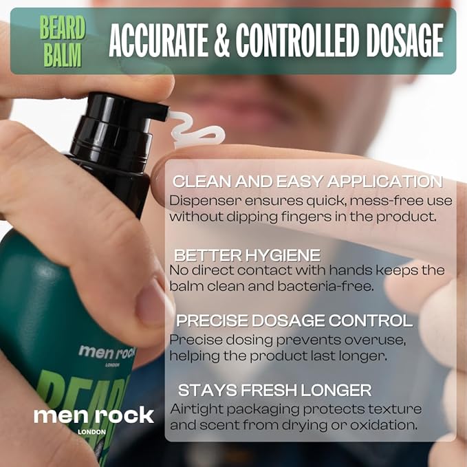 Men Rock Awakening Beard Balm - Sicilian Lime - Leave In Beard Conditioner for Men - Mens Skincare Products - Conditioning and Softening Balm - 3.4 oz