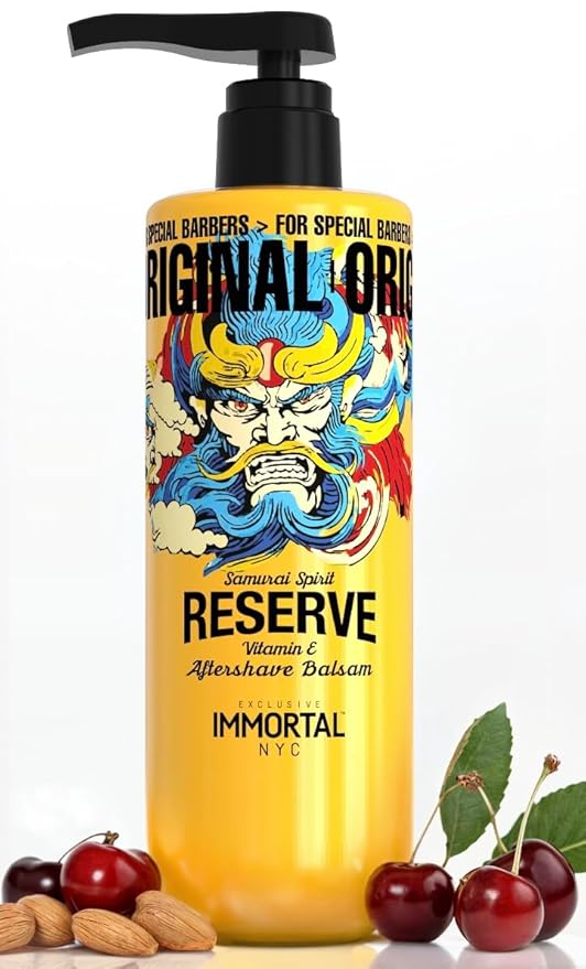 Immortal NYC Reserve Samurai Spirit, Aftershave Balm for Men- Moisturizing & Soothing Formula After Shaving- Spicy Floral Aftershave For Men- 17 oz