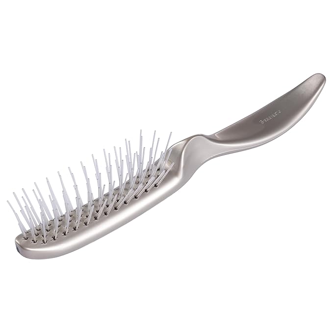 Stanley Home Products Essentials Style Glider Hairbrush – Detangles - Use on Wet or Dry Hair - Acute Bristles (Pewter)
