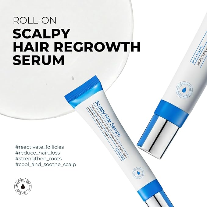 Scalpy Hair Growth Serum for Men & Women for Hair Loss & Thinning | Scalp Treatment with Salicylic Acid, Menthol, Dexpanthenol | Non-Greasy, Lightweight | Exfoliates Dandruff & Soothes Itch