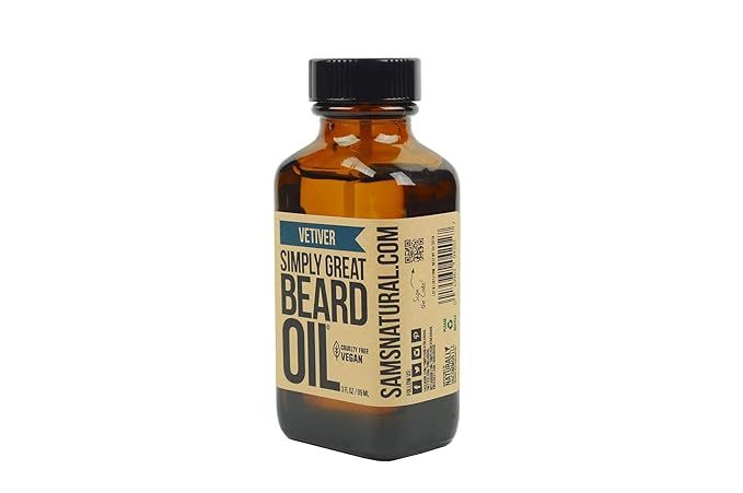 Scented Beard Oil - Beard Conditioner 3 Oz Easy Applicator - Natural - Vegan and Cruelty Free Care for Beards - America's Favorite (Vetiver)