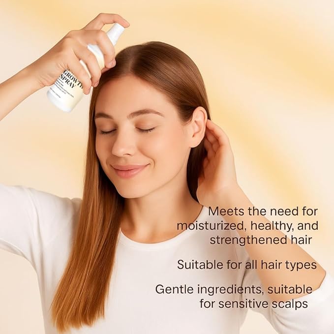 2PCS Hair Growth Spray Prevent Baldness Regrowth Thicken Moisturize Smooth Repair Damaged Improve Split Dry Reducing Hair Loss Serum