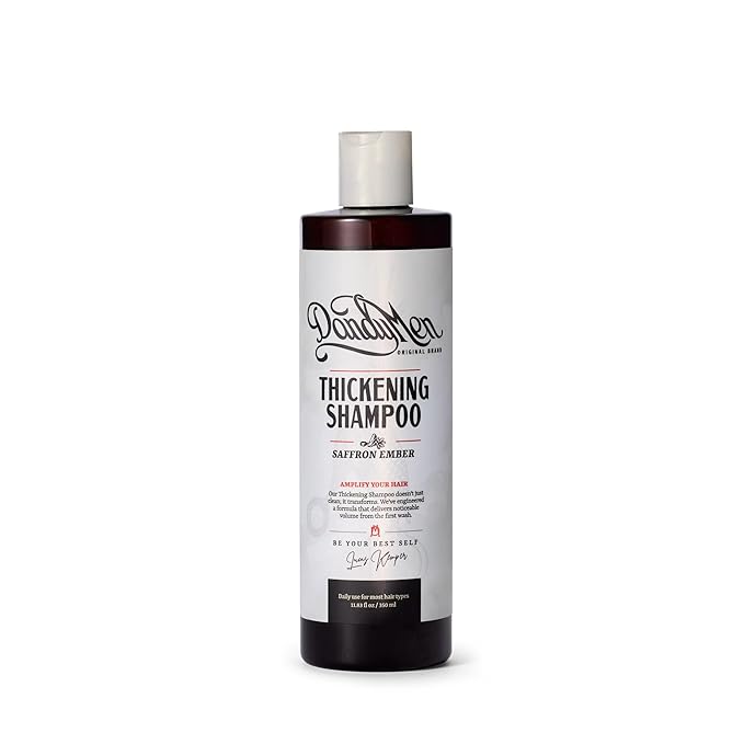 Thickening Shampoo – Volumizing and Strengthening Formula with Aloe Vera & Pro-Vitamin B5 11.83 oz (1-pack, Saffron Ember)