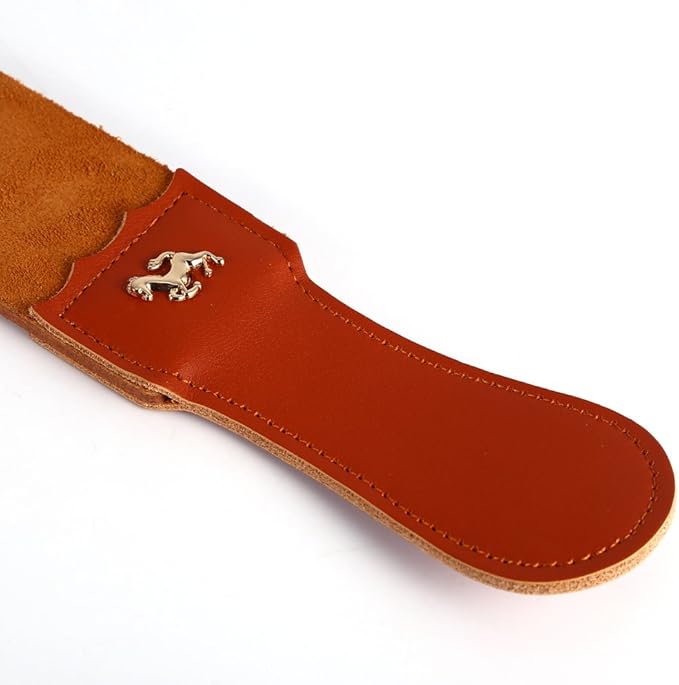 Genuine Leather Strop, 19.8 * 2in Straight Razor Strop, Barber Razor Sharpening Belt Suitable for Straight Razors Sharpeners and Chisels