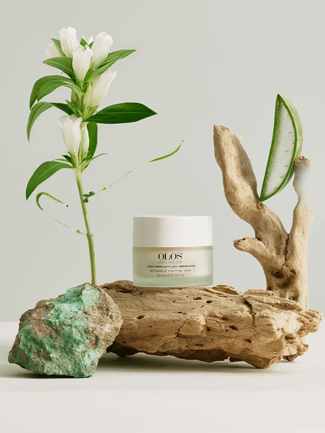 Olos Mattifying Rebalancing Cream - Face Cream for Oily Skin - Controls Sebum Production, Improves Skin Texture - Non-Clogging Makeup Primer - 1.7 oz