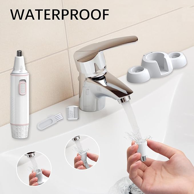Antomoness Electric Eyebrow Trimmer for Women Hair Remover for Eyebrow Nose Face and Body Hair Removal with LED Light and Lithium-Powered Rechargeable Painless