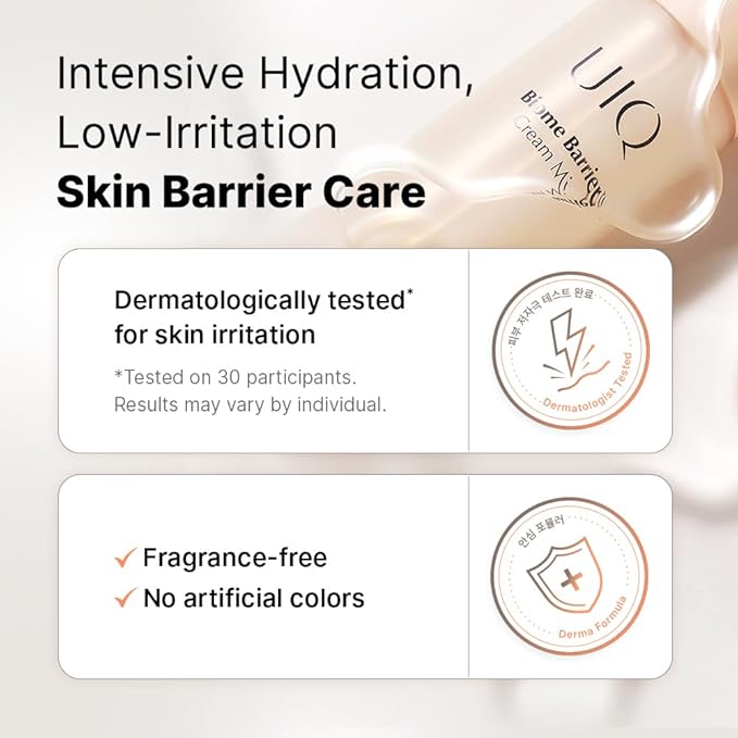 UIQ Biome Barrier Cream Mist - Facial Barrier Mist for Hydration & Skin Barrier Repair, Microbiome-Based Korean Skin Care, 3.38 fl oz