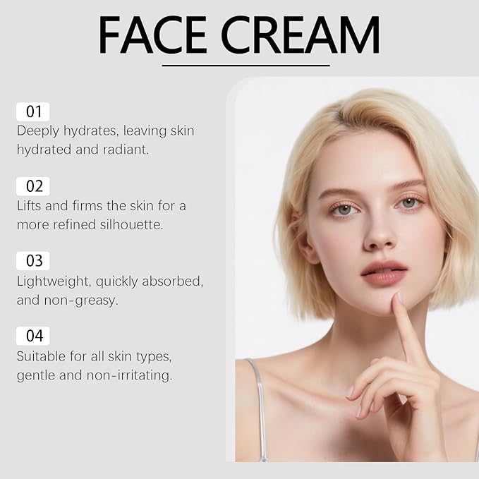 Face Moisturizer for Women & Men, Deeply Hydrates & Restores Skin Elasticity, Gentle Formula, Non-Comedogenic