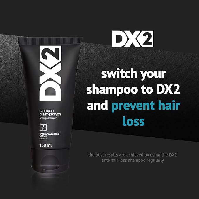 DX2 - Prevent Hair Loss Shampoo for Men - Restores Follicles, Improve Thinning Strands with Pronalen Fibro Actif & Aloe Juice - 150ml