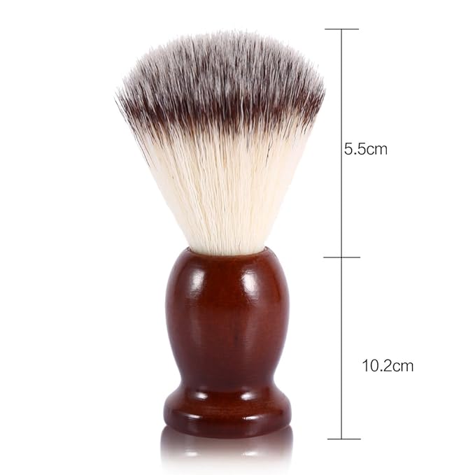 Professional Male Beard Shaving Brush Cleaning Nylon Hair & Wood Handle Barber Tool