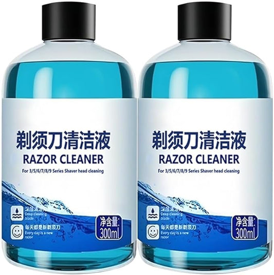 300ml Shaving Head Cleaner Refill Liquid Compatible For Philips(Series 3/5/7/9000) ，Quick Clean Cartridges – Replacement For Cleaning Cartridges (JC301 /JC302/CC13/CC16/HQ200) For Shaver Station(2PCS)
