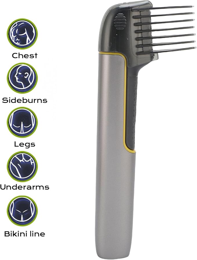 Body Hair Trimmer for Men Extendable Arm Wet Dry Shaving Body Hair Groomer IPX6 Water Proof USB Rechargeable Trimmer for Back Shoulders Chest Legs (USB)