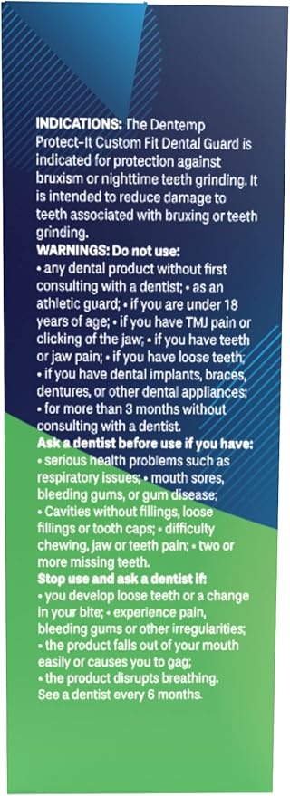 Dentemp Protect-It Custom Fit Mouth Guard 4 Pack for Teeth Grinding at Night - Night Guards for Sleep