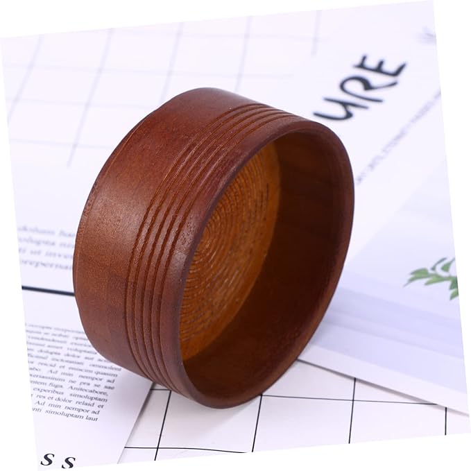 Angoily 3pcs Large Wooden Shaving Soap Bowl Men's Razor Bowl Shaving Foam Cup for Wet