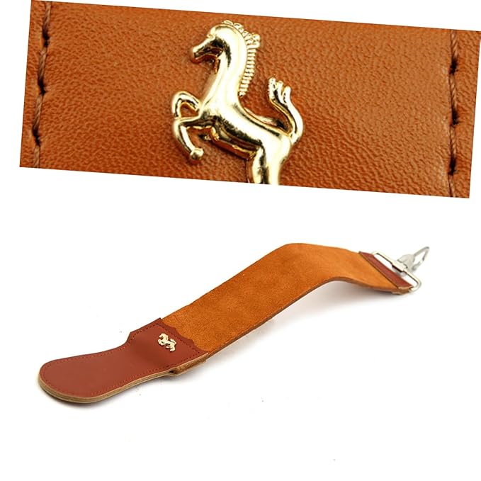 FRCOLOR Straight Razor Sharpening Belt Double Layer Leather Barber Strop Razor Men Shaving Tool