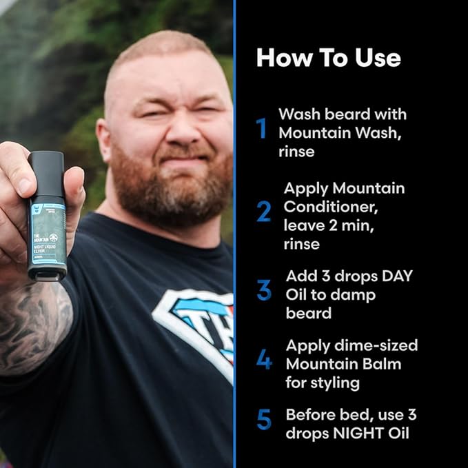 The Beard Struggle Mountain Night Beard Oil for Men – Deep Hydration & Overnight Conditioning – Strengthening Botanical Blend – Fast-Absorbing, Non-Greasy – 30 mL (1 fl oz)