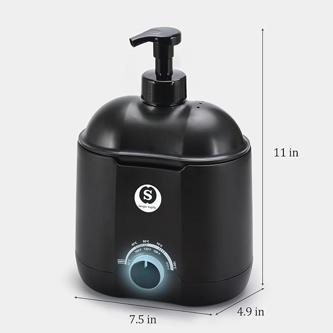 SANGLE SOPFFY Hot Lather Machine,Shaving Cream Warmer for Men 800ML Large Capacity Heated Shaving Cream Dispenser for Home Salon Barber Shop Spa With 2 Pumps,Christmas and Birthday Gift (Black)