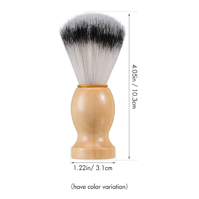 2pcs Men Beard Brush: Gentle Beard Care Soft Bristles Brush With Ergonomic Handle For Precise Grooming - Daily Travel Use