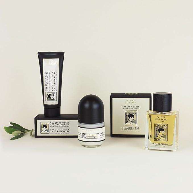 Panier des Sens L’Olivier Eau de Parfum for Men - Fresh Mediterranean Olive Wood, Cedar & Citrus Fragrance - Long-Lasting Natural Scent - 1.7 fl oz Spray