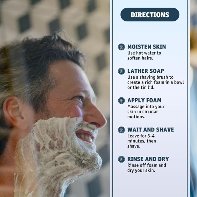 MERKUR Shaving Soap for Men | Vegan Shaving Soap | Smooth Shave | Lightly Fragranced | Perfect Lather | Moisturizing Hydrating & Gentle for All Skin Types - 100 Grams