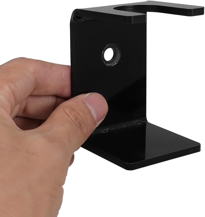 Razor Brush Stand and Beard Brush Holder for Men , Black Organizer with Razor Storage , Bathroom Stand for Shaving Accessories and Grooming Tools