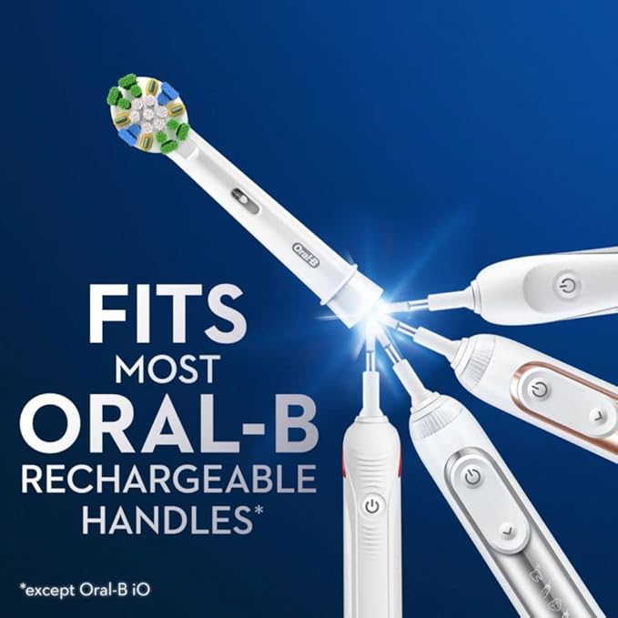 Oral-B FlossAction Electric Toothbrush Replacement Brush Heads Refill, 3ct, Black