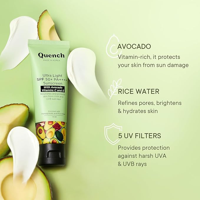 Generic Bravocado Sunscreen Spf 50+ Pa++++ Korean Sunscreen With Vitamin E & Avocado,No White Cast Lightweight & Non-Sticky, Uva & Uvb Protection For Women & Men (50Ml) All Skin Type