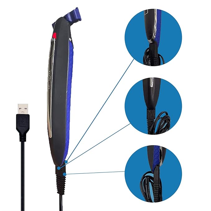 3PCS LinMei Solo Replacement Head and Shaver Charging Cord for Mens Solo Shaver Electric Trimmer with Clean Brush