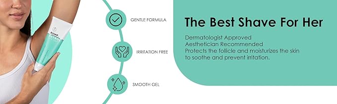 Bump Patrol For Her Soothing Shave Gel - Helps Reduce Razor Burn & Bumps, Aloe Vera & Menthol for Sensitive Skin, Bikini Area, Underarms & Legs, Rose & Lavender Scent – 6 Fl Oz