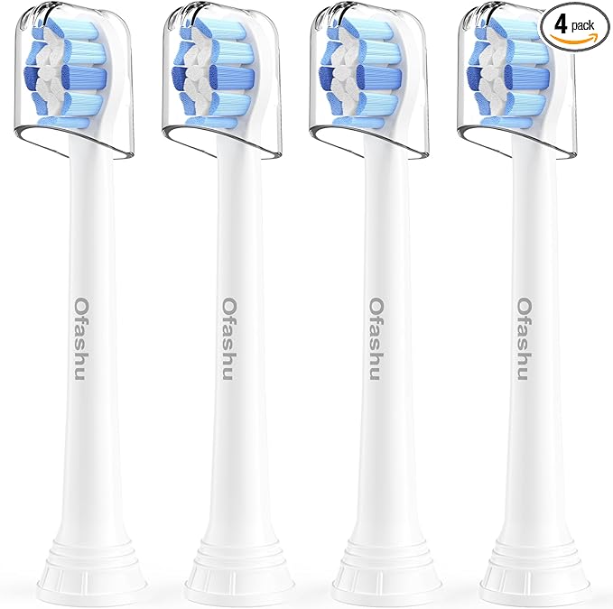 Compact Replacement Toothbrush Heads Compatible for Philips Sonicare C1 C2 G2 HX6024 Better Gum Health, Smaller Heads for Hard-to-Reach Areas, White, 4 Packs Sonic Electric Brush Head
