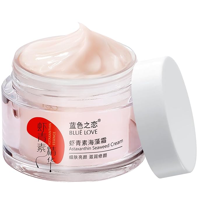 BLUE LOVE 1PC Astaxanthin Seaweed Face Cream for Men & Woman, Anti-Aging Hydration Facial Moisturizer Skincare for All Skin Types