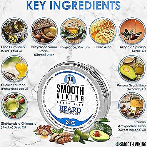 Vikings Beard Conditioner for Men - Ultimate Care for Silky Smooth Beard and Mustache, Softener with Leave-In Lotion/Cream (2 Oz)